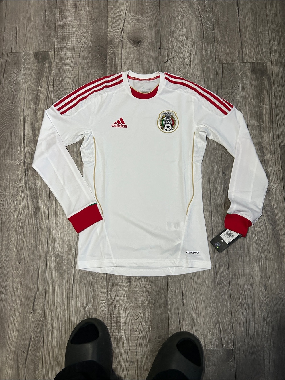 NWT Adidas Mexico 2010 Long Sleeve Soccer Jersey Somos Guerreros Size Small